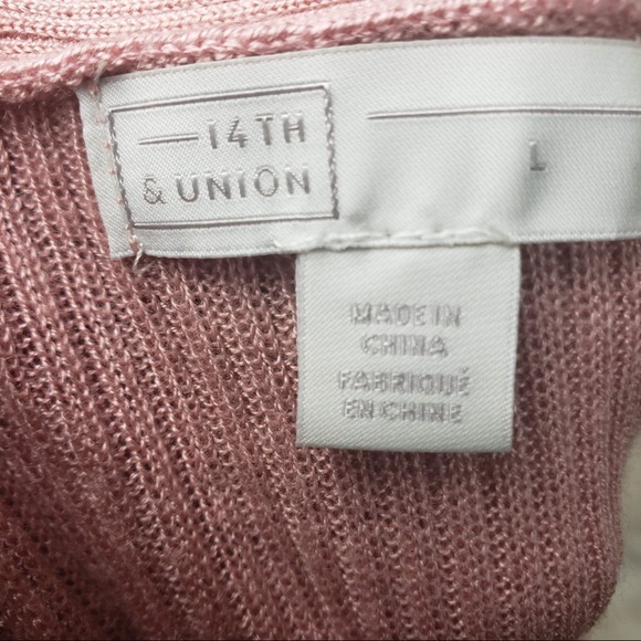 NWT’s 14th and Union blush pink‎ knit sweater - Picture 6 of 8